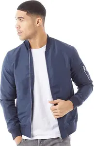 JACK AND JONES Mens Mash Bomber Jacket Navy Blazer - Size L