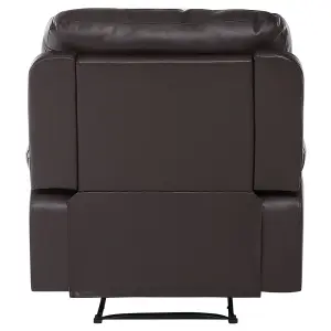 Recliner Chair BERGEN Faux Leather Brown