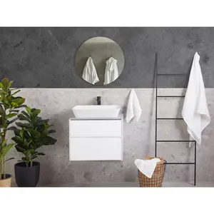 Erubey 600mm Wall Hung Single Vanity Unit White