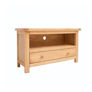 Lugo Waxed 1 Drawer TV Cabinet Wood Knob