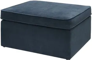 DUSK Soho Ottoman Storage Pouffe - Dark Blue