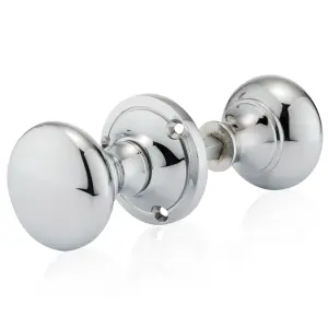 XFORT Polished Chrome Victorian Style Rim Knob