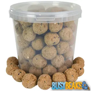 10L x BusyBeaks Suet Fat Balls - High Energy Feed Wild Garden Bird Food Treats