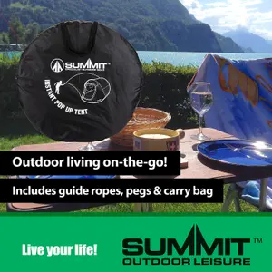 Black Double Pop-Up Tent Two Person - Summit, Camping, Holiday