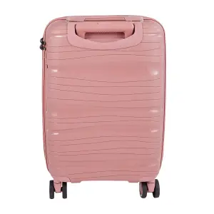 4PCS Lockable PP Travel Suitcase Set in Rose Gold