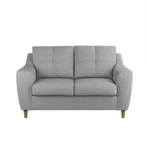 Baxter Silver Tufted Fabric 2 Seater Sofa