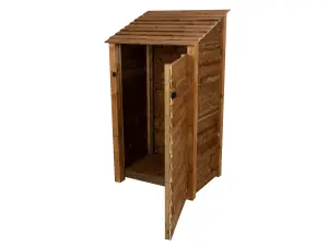 Wooden tool store, garden storage W-99cm, H-180cm, D-88cm - brown finish