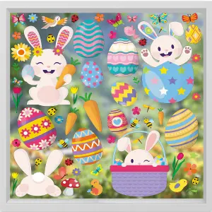 Walplus Happy Bunnies Easter Windows Clings - 150Pcs