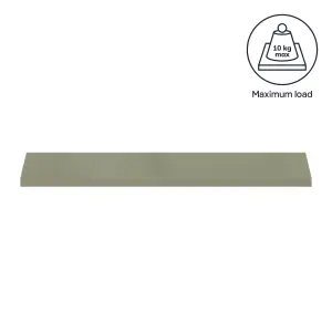 GoodHome Rigga Modular Tea green Timber Rectangular Floating shelf (L)60cm x (D)19cm