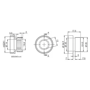 Metal Adaptor Reduction for Water Faucet Tap 22mm Male to 1/2" BSP Male Joiner