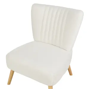 Beliani Retro Armchair VAASA Boucle White