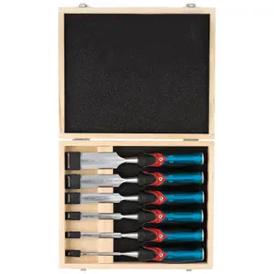 Draper Draper Expert Soft Grip 'Pound Thru' Bevel Edge Wood Chisel Set, 140mm (6 Piece) 70419