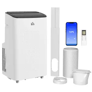 HOMCOM 12000 BTU Portable Air Conditioner Unit with WiFi Smart App, 26m²