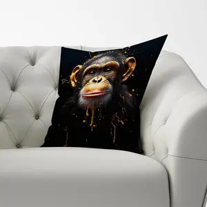 Splashart Cheeky Chimp Face Cushions 60cm x 60cm