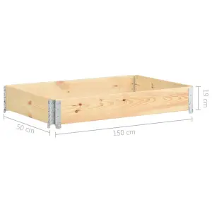 Berkfield Raised Bed 50x150 cm Solid Pine Wood (310054)