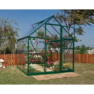 Harmony Greenhouse 6 x 4 Green / 208cm H x 185cm W x 186cm D