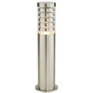 4 PACK Outdoor Garden Bollard Light Stainless Steel Outside Path LED Lamp Post