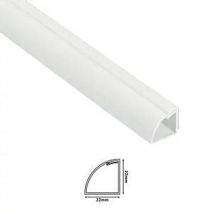 D-Line White 11 Piece Trunking kit (D)22mm, (W)22mm