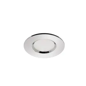 GoodHome Etana Polished Chrome effect Non-adjustable LED Warm white Downlight 4.7W IP65