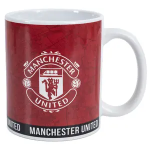 Manchester United FC Identity Crest Mug Red/White (One Size)