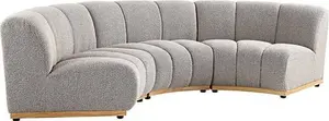 Granvia Taupe Boucle Modular Sofa, 3-Seater Curved Sofa - Daals - Sofas