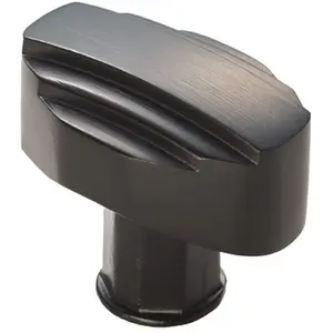 Art Deco Cabinet Door Knob - 30mm Matt Black Kitchen Cupboard Pull Handle