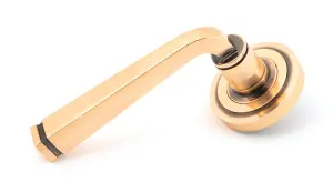 From The Anvil Polished Bronze Avon Round Lever on Rose Set (Art Deco) - Unsprung