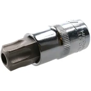 T70 1/2" Drive Tamper Proof Torx Star Bit 54mm Tamper Torx Chrome Vanadium Steel