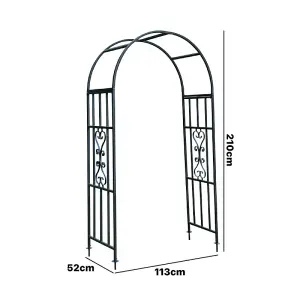 Woodside Ingworth Decorative Metal Garden Rose Arch