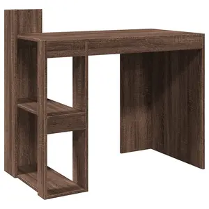 Berkfield Office Desk Brown Oak 103.5x56.5x94 cm Engineered Wood