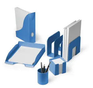 Durable ECO Recycled Plastic Magazine Rack Document File Organiser - A4 Blue