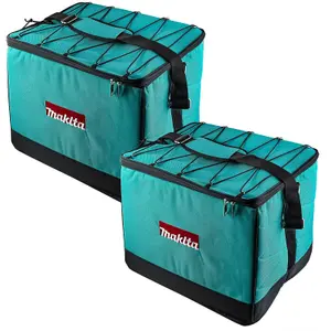 Makita 16" 41cm Canvas Nylon Hard Base Tool Bag Toolbox Toolbag + Strap x 2