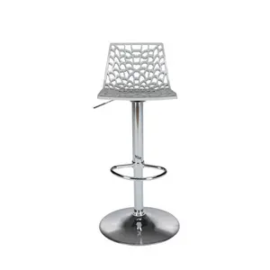 Spider Height Adjustable Swivel Bar Stool Grey