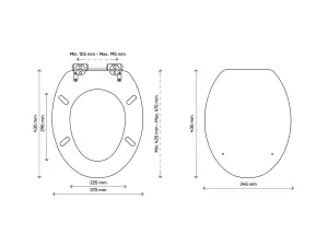 GoodHome Pilica White Standard Soft close Toilet seat