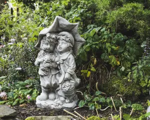 Children under the Umbrella after Harvest Garden Ornament