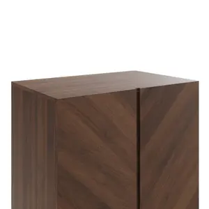 GFW Catania 2 Door 1 Drawer Wardrobe Royal Walnut