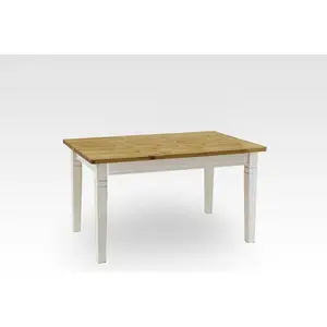 Kelly Solid Wood Dining Table Grey/Leach-coloured / H78 x L90 x W160cm