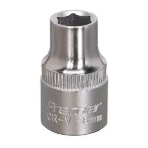 Sealey WallDrive Socket Tool 8mm 3/8" Square Drive Chrome Vanadium Steel S3808