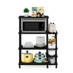 Debbi Wood Kitchen Cart Americano/Black