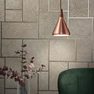 Galerie Natural Opulence Beige Wood Block Wallpaper Roll