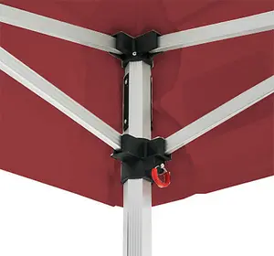 3m x 3m Compact 40 Instant Shelter Pop Up Gazebos Frame, Canopy & Sides - Burgundy