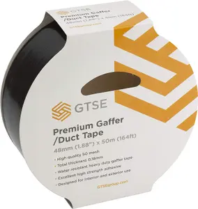  GTSE Waterproof Adhesive Duct Tape Black 48mm (2") x 50m