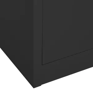 Berkfield Office Cabinet Anthracite 90x40x180 cm Steel