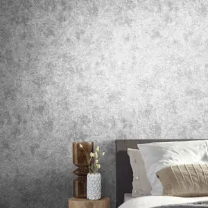 Galerie Air Collection Grey Clay Textured Wallpaper Roll