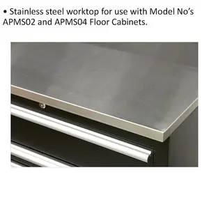 High-Quality 1550mm Stainless Steel Worktop for Modular Floor Cabinets