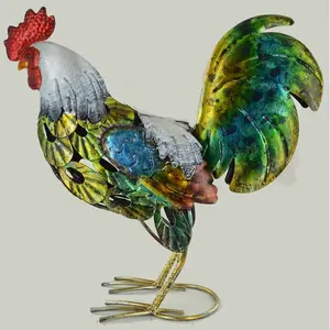 Torin Rooster Metal Cockerel Bird Statue