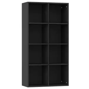 Berkfield Book Cabinet/Sideboard Black 66x30x130 cm Engineered Wood