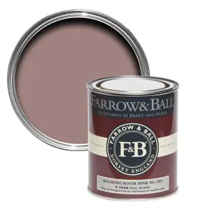 Farrow & Ball Sulking room pink Gloss Metal & wood paint, 750ml