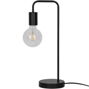 GoodHome Ghlin Matt Black Table lamp