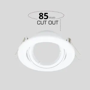 Arlec Single Adjustable Downlight White Finish